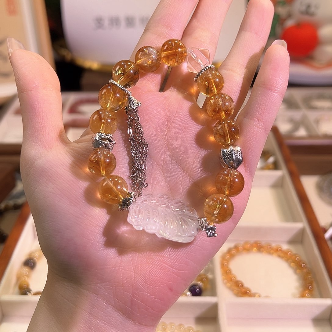 水晶手链未镶嵌黄塔晶