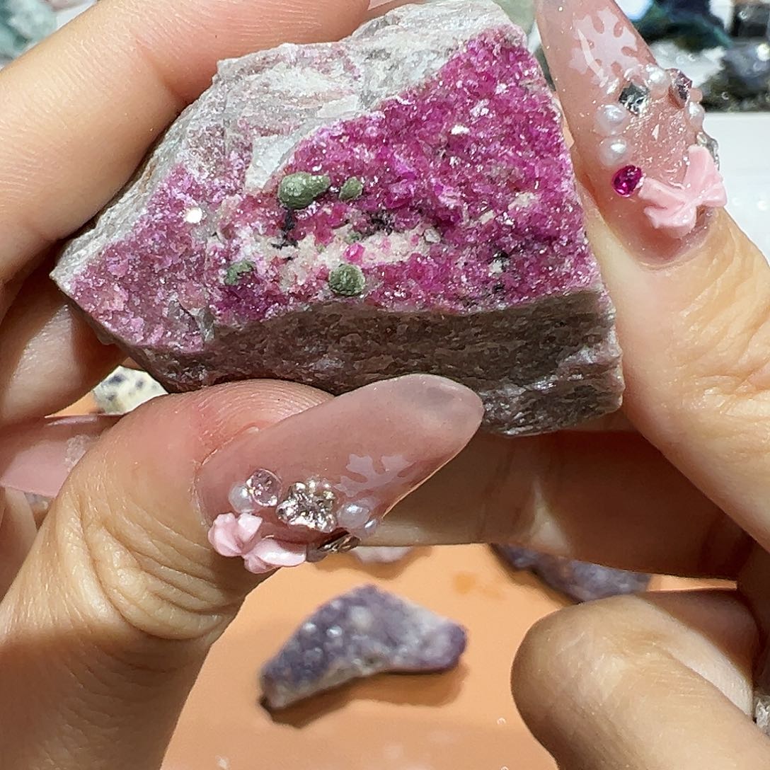 石材刚果钴方解粉色