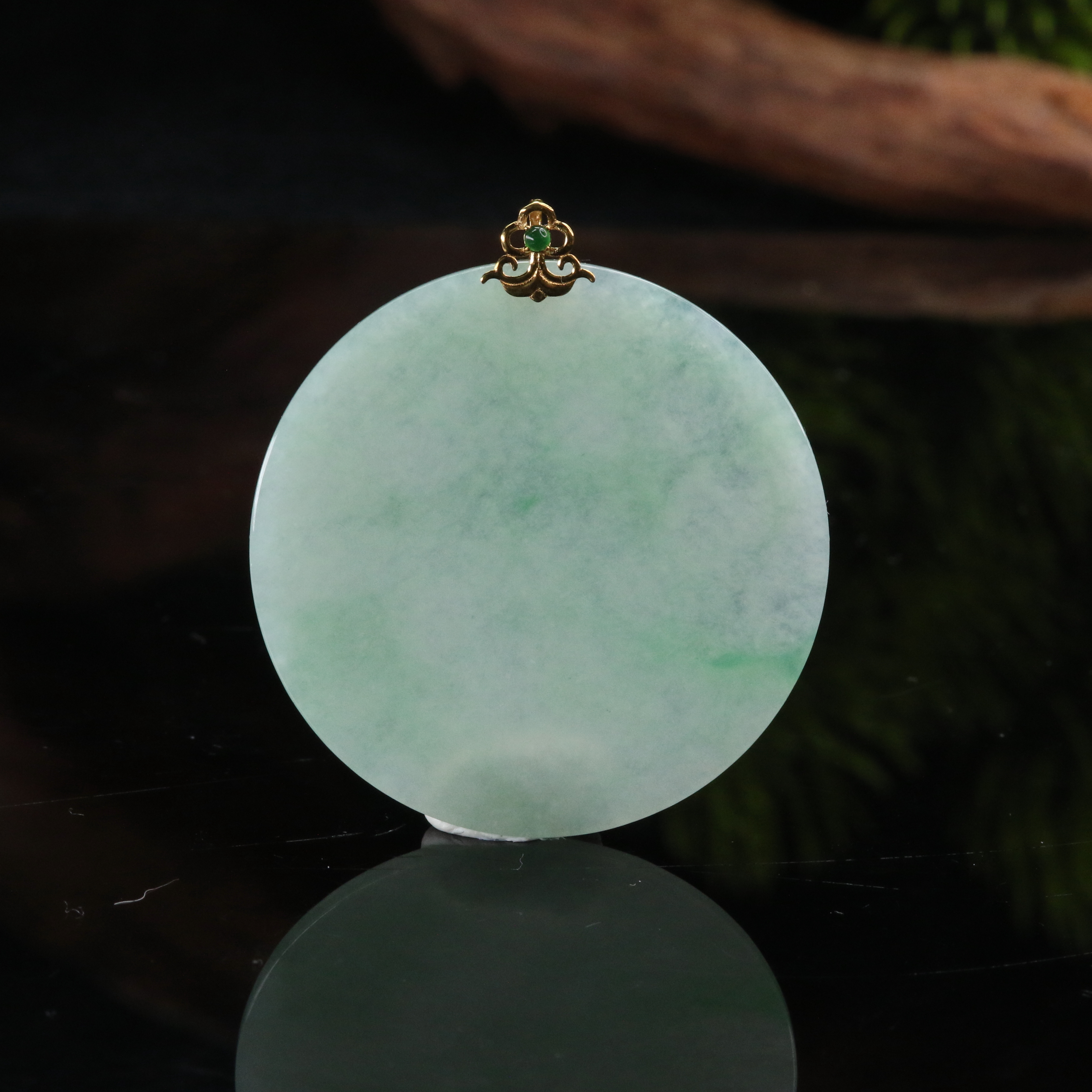 lot14天然缅甸翡翠A货18k无事牌/901776/保利厦门拍卖