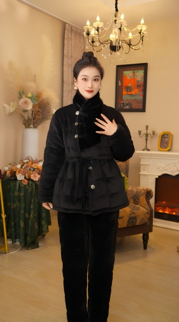 【黑天鹅短款】雅姿达保暖女士睡衣