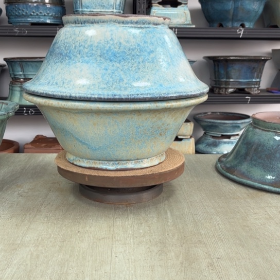 紫砂花盆翻*车高温釉盆