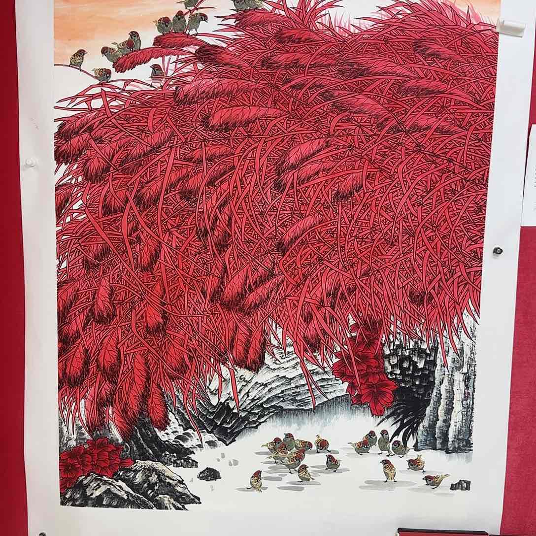 国画精品花鸟系列李老师作品