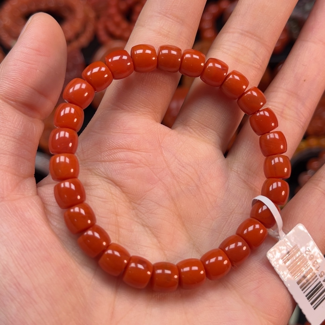 南红玛瑙未镶嵌手串7.5