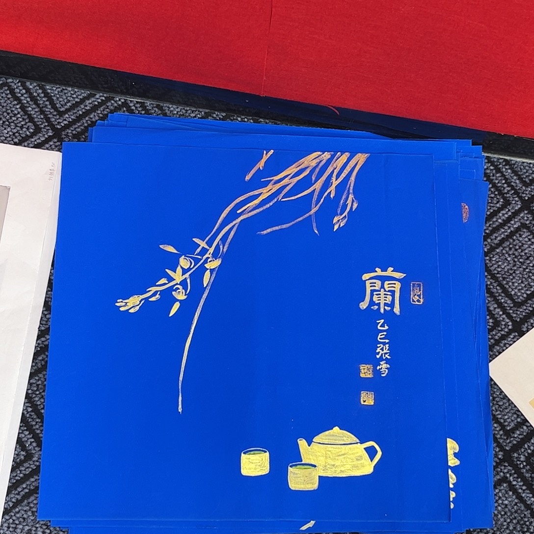 国画张雪老师三尺斗方花鸟奇
