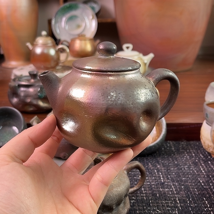 铁胎手捏柴烧泡茶壶u