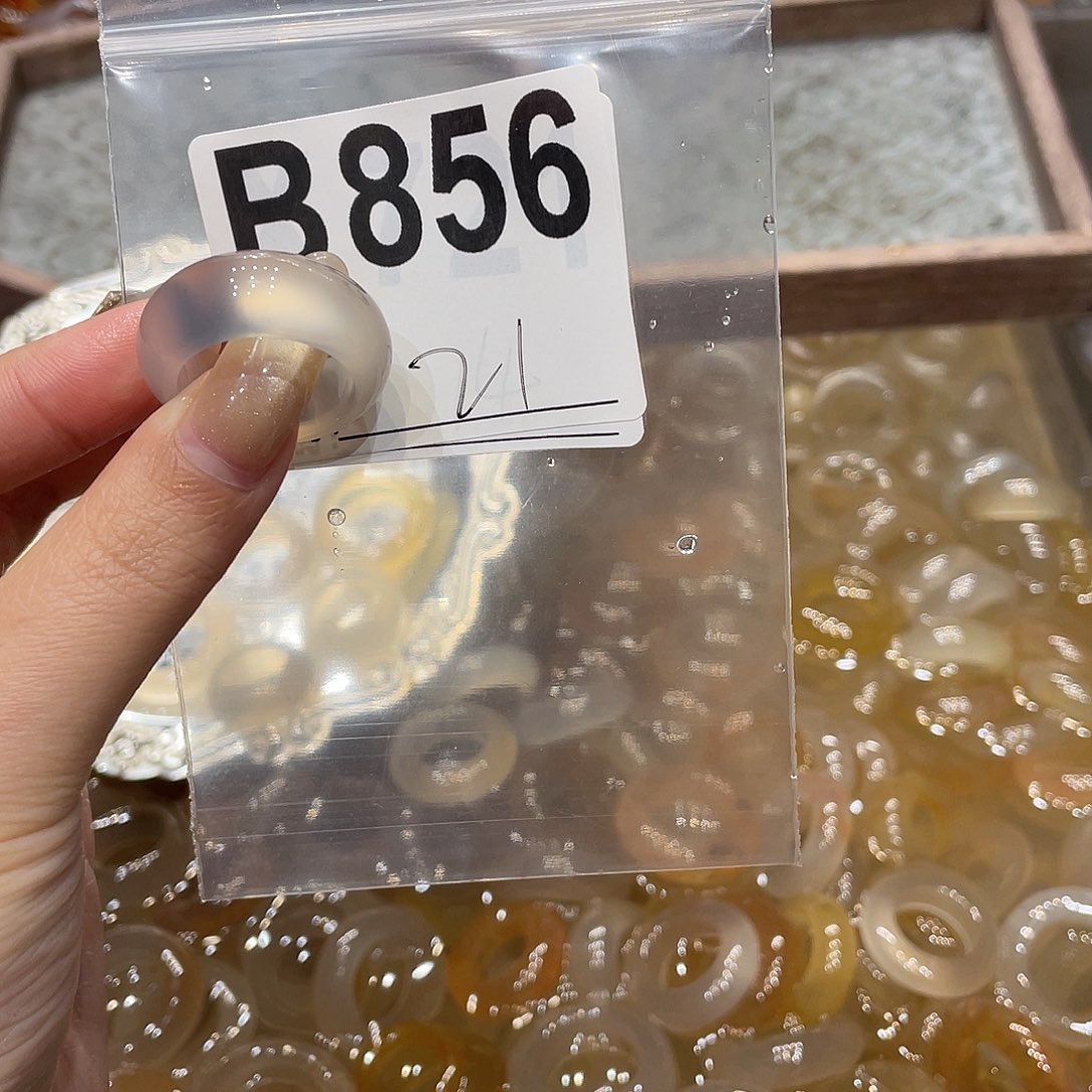 玛瑙/玉髓未镶嵌戒指856