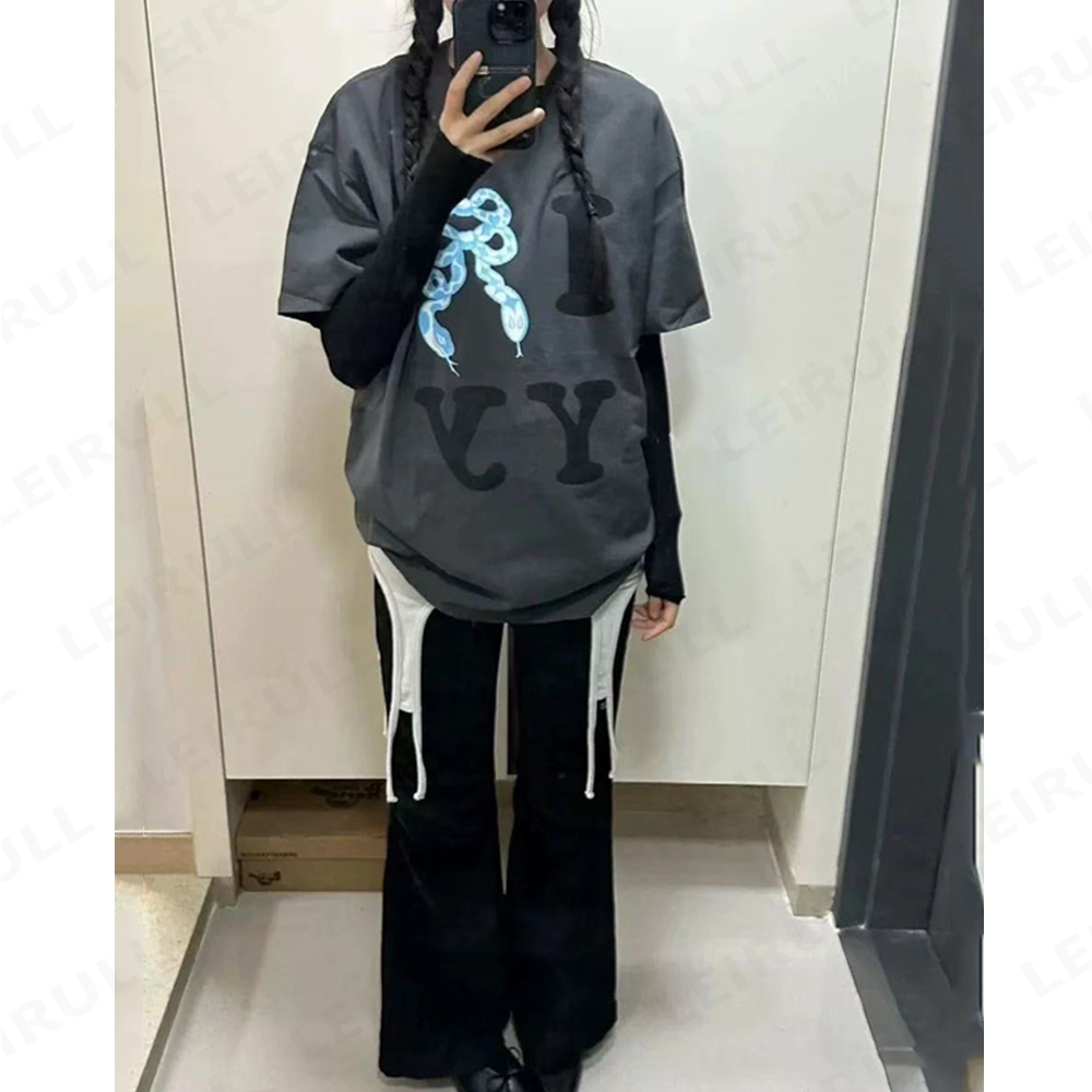 opyy蛇年限定蝴蝶结宽松印花T