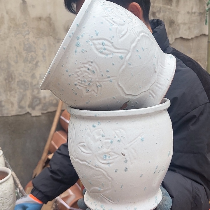 紫砂茶碗瑕疵两个口径18高度18