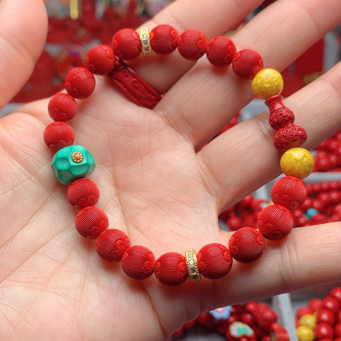 天然辰砂工艺品朱砂手串