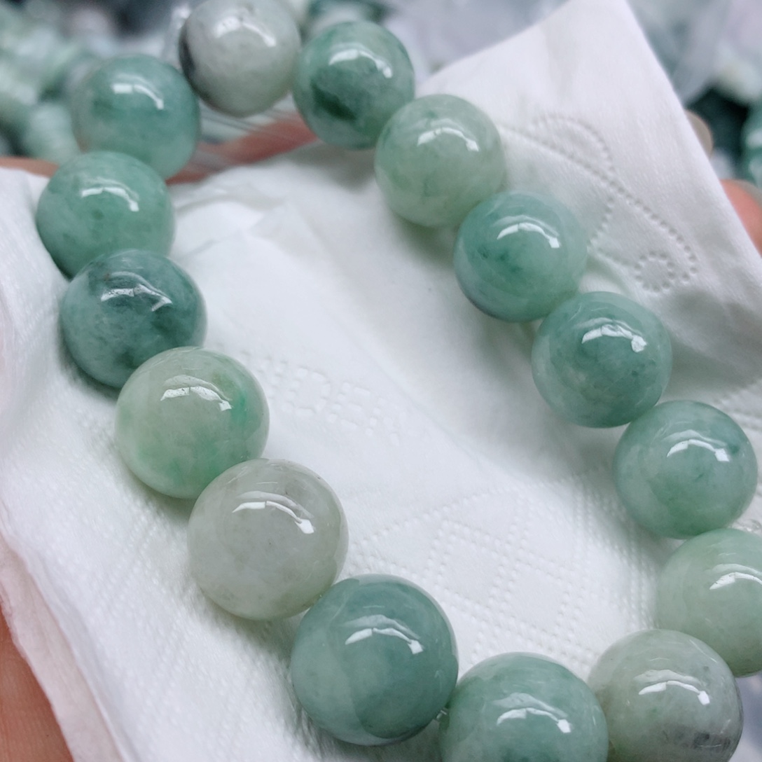 翡翠未镶嵌项链珠子珠