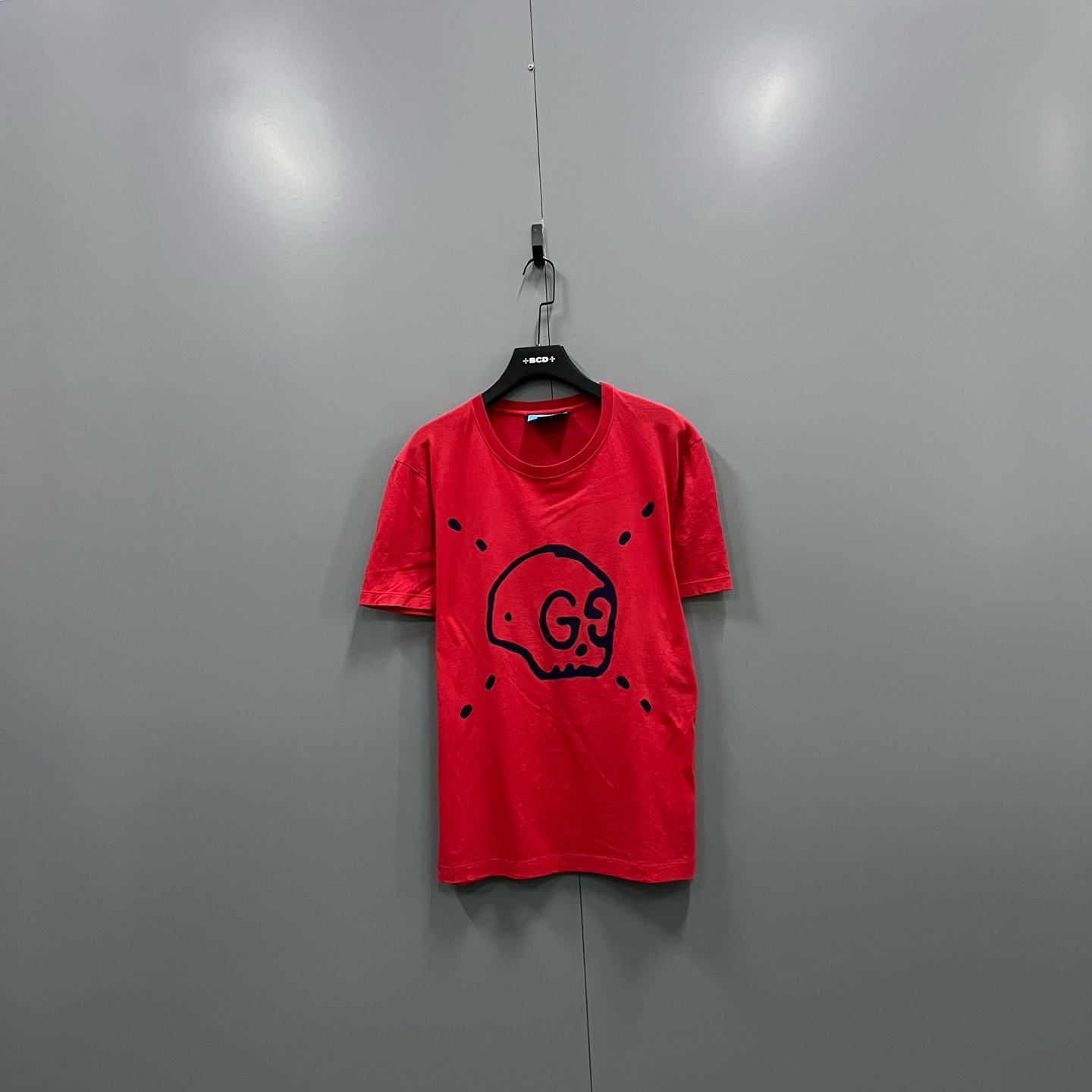 95新 GUCCI/古驰 （ll）红色骷髅印花短袖 M码 102848