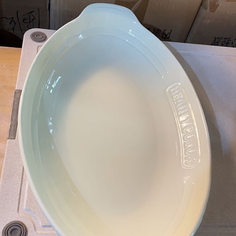 陶外贸单2个陶 鱼盘  大牌