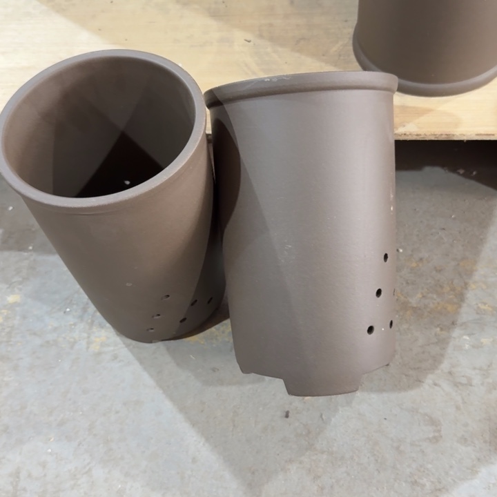 紫砂花盆 高度23口径14俩只