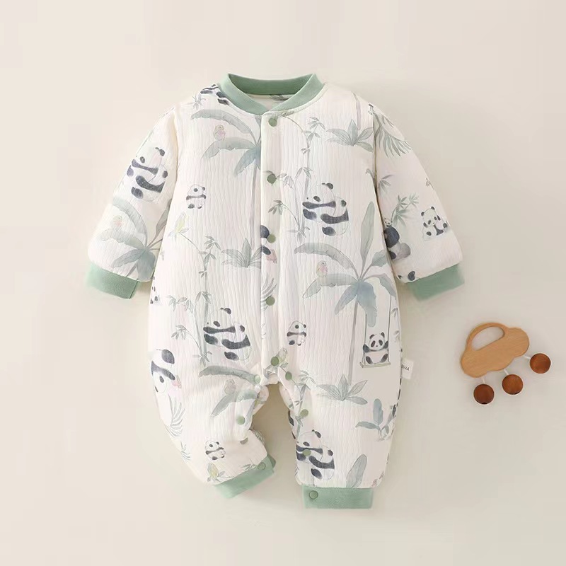 以直播间过款为准连体棉花衣婴幼儿外穿宝宝爬服哈衣冬季