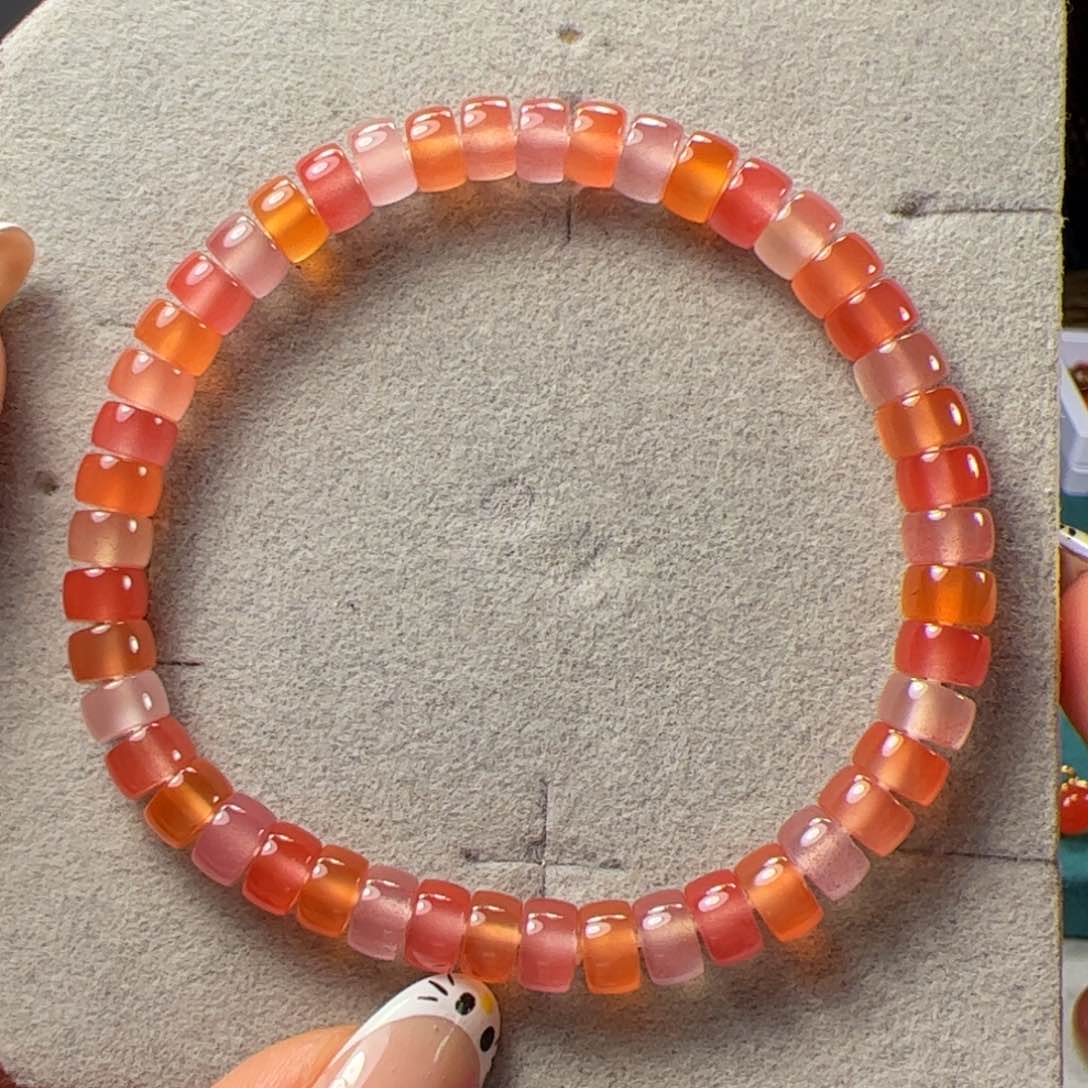 南红玛瑙6+药片单圈未镶嵌