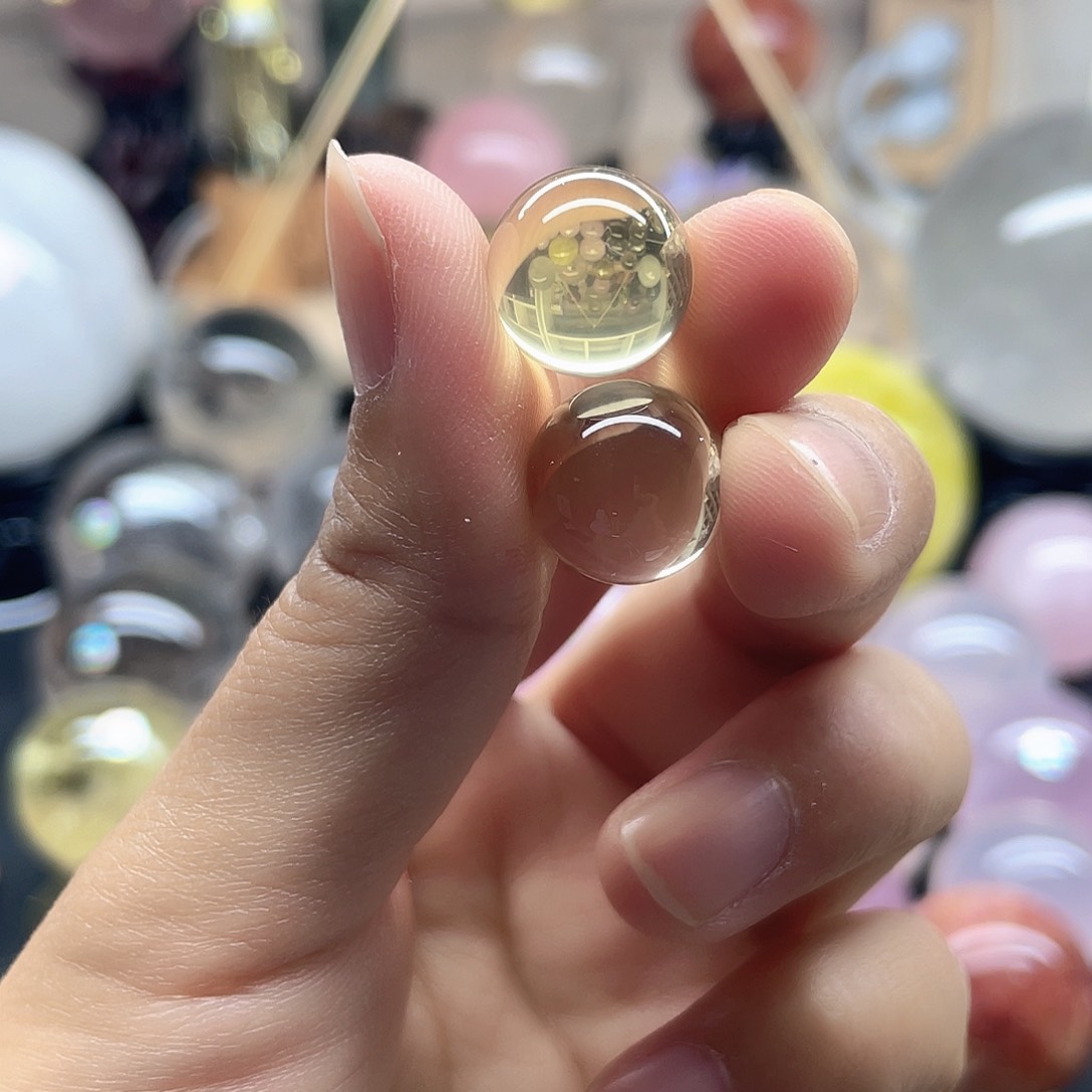 水晶珠宝半成品未镶嵌马****黄水晶单株卡14➕两颗
