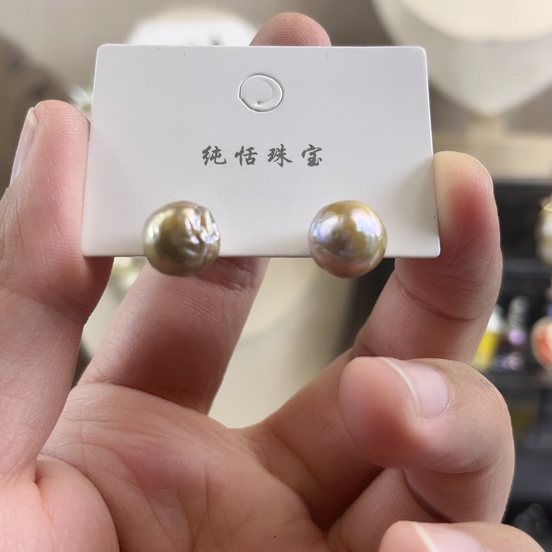 淡水珍珠耳饰未镶嵌【纯恬】