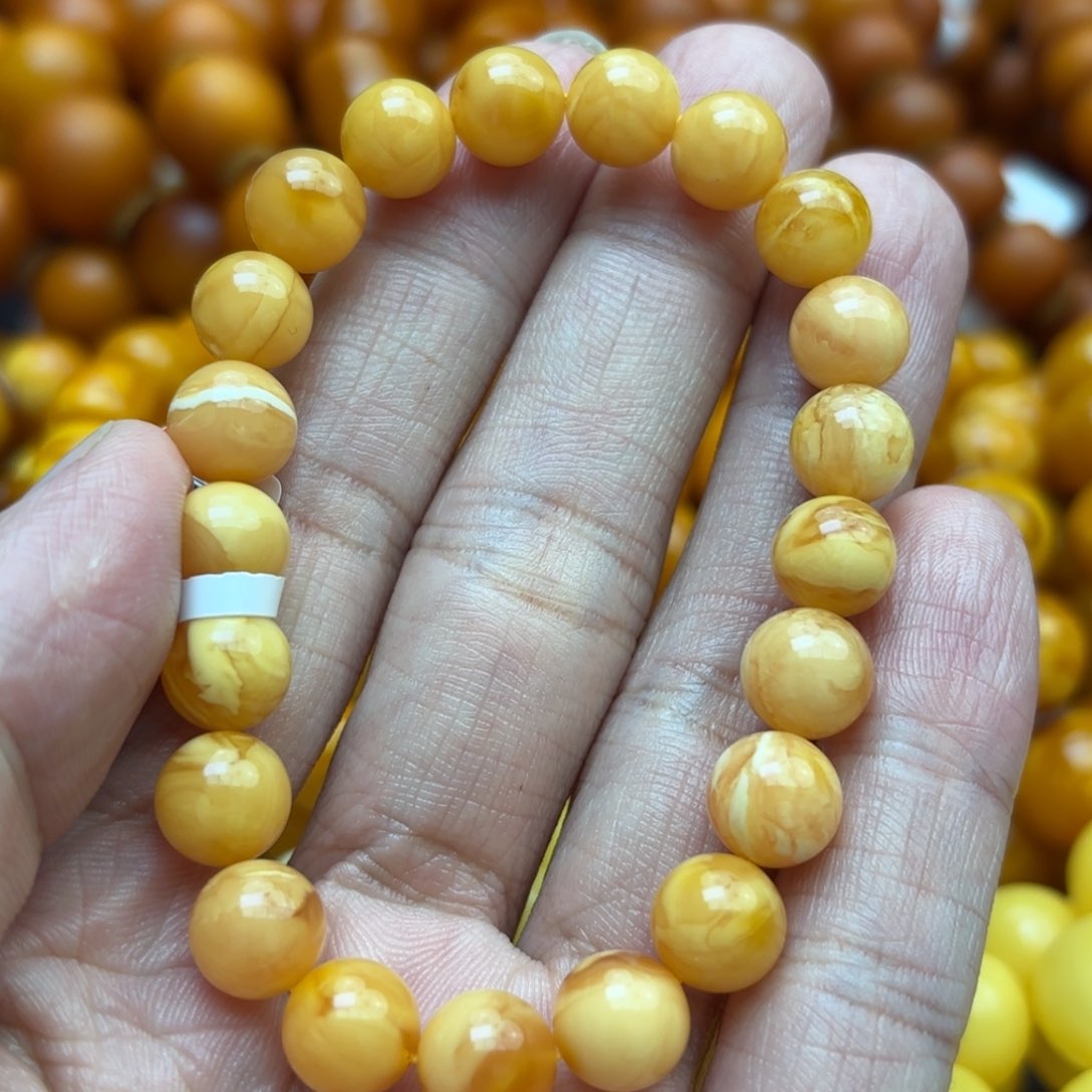 琥珀手链未镶嵌蜜蜡