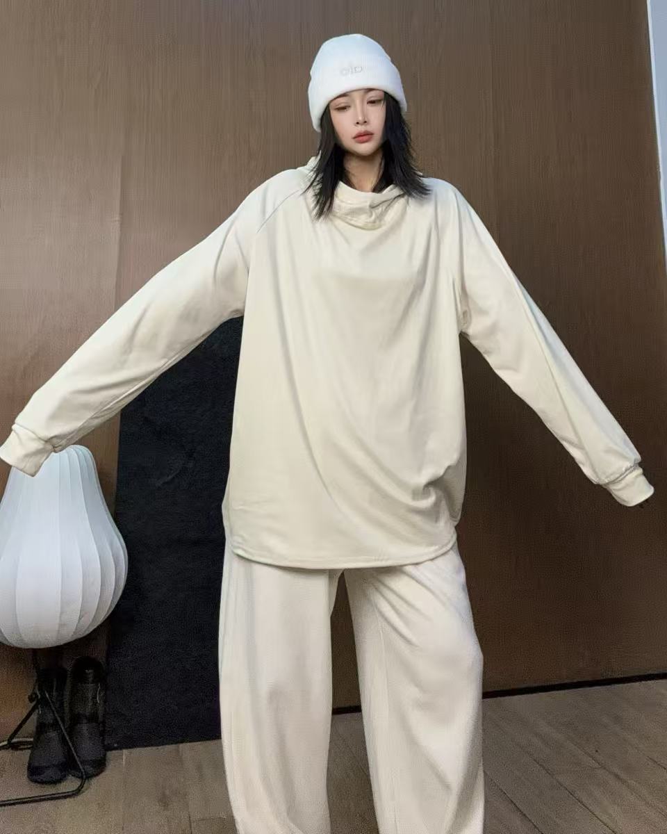 《子后》微胖大码 秋冬新品 德绒韩版宽松长袖帽衫