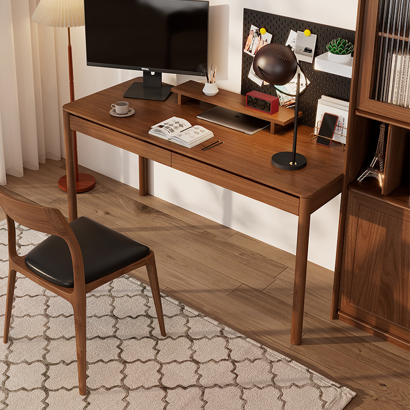 SARELANK/珊兰北美黑胡桃木书桌全实木电脑桌现代书法桌写字桌 