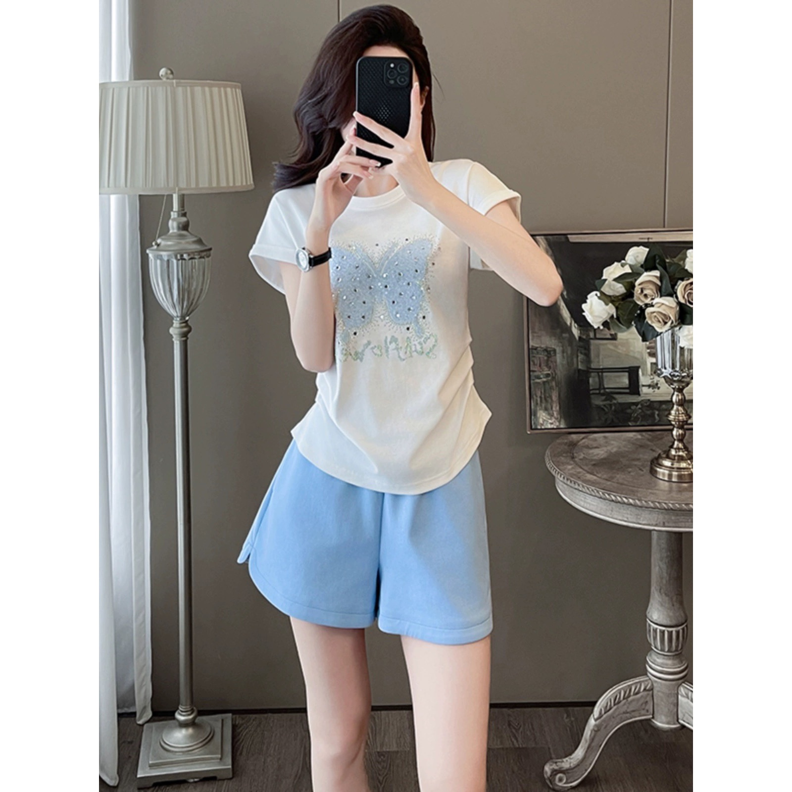 《满天星蝴蝶》满钻·两件套·套装