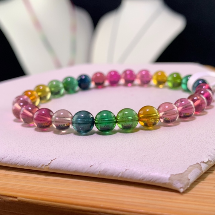 双色碧玺手链未镶嵌