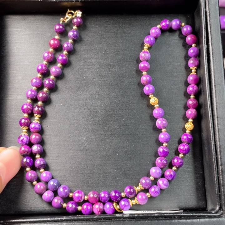 苏纪石（舒俱来）项链18K金镶嵌