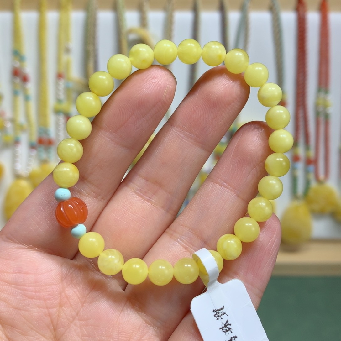 蜜蜡手链未镶嵌6m m