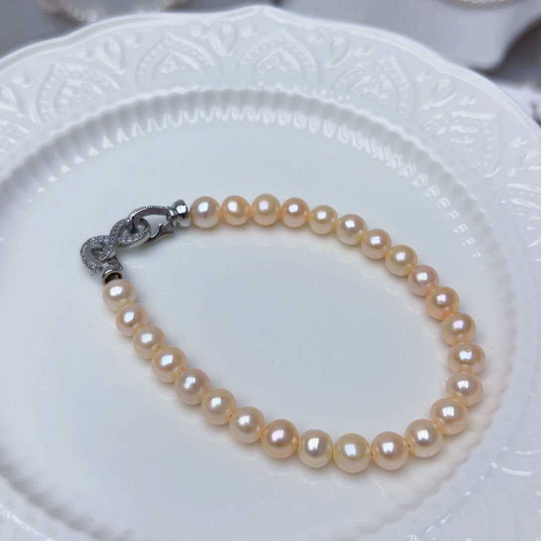 淡水珍珠手绳银S925镶嵌