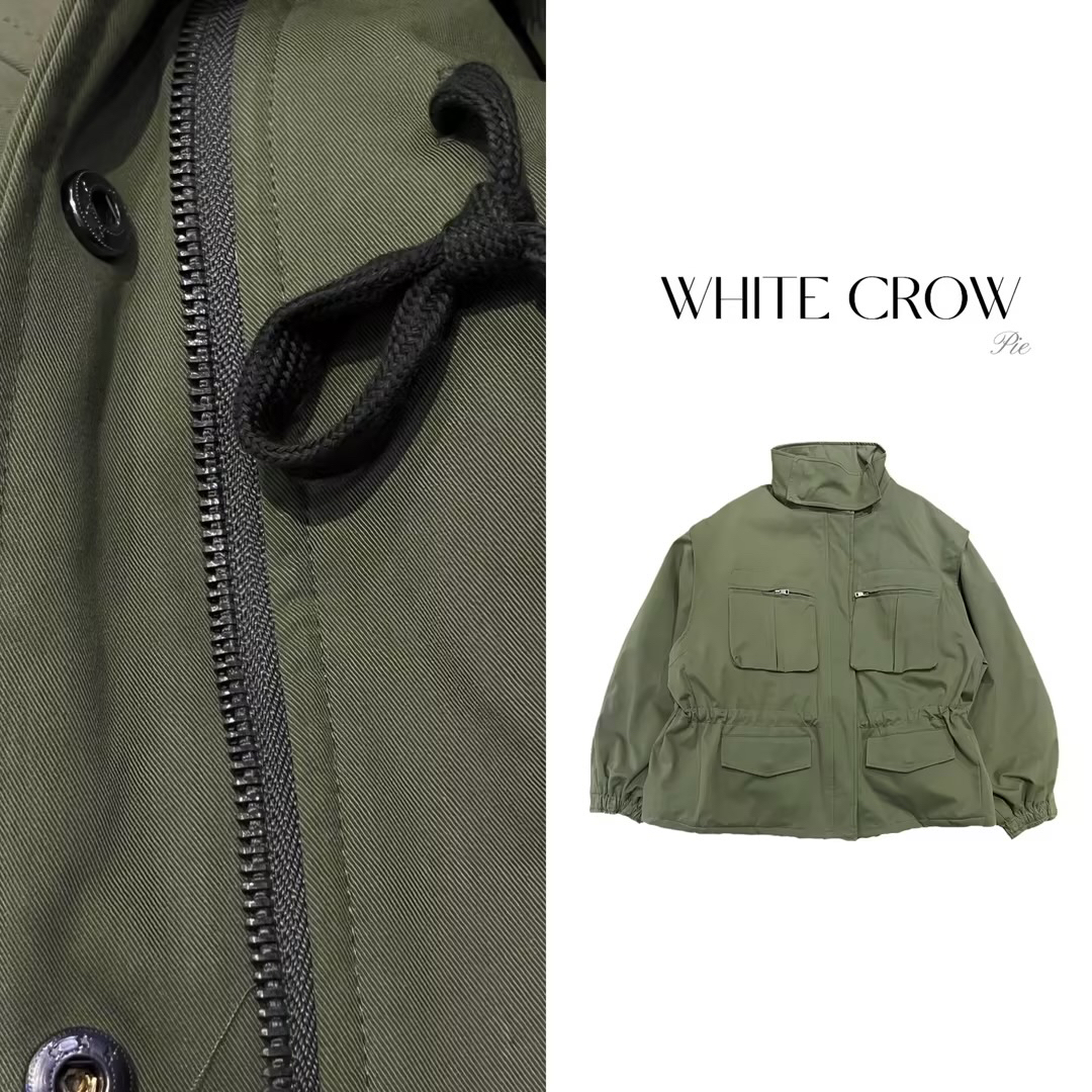 白乌鸦 [羽绒服夹克] 新款收腰口袋夹克羽绒服7565百搭韩版时尚