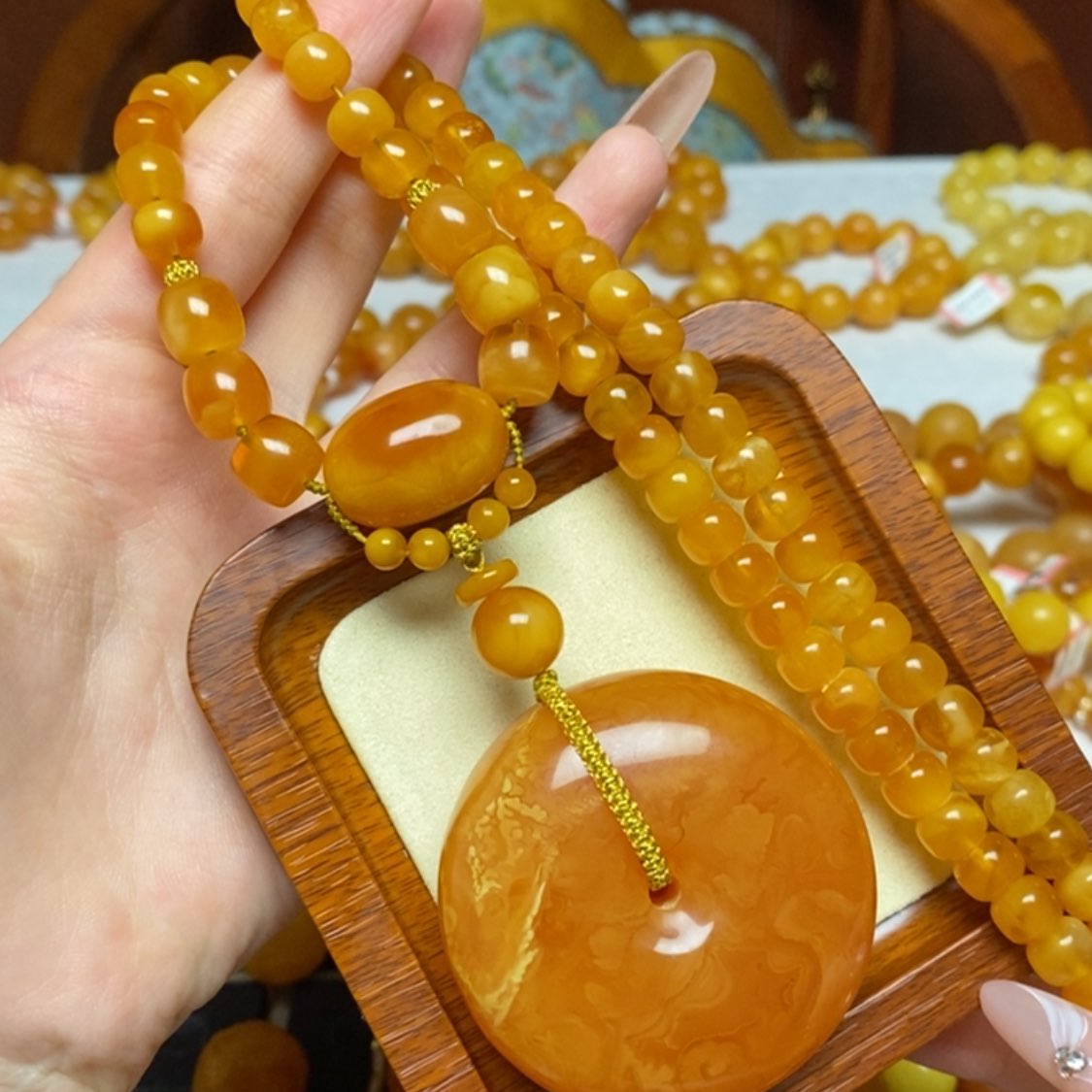 【闪购商品】蜜蜡颈饰未镶嵌项链