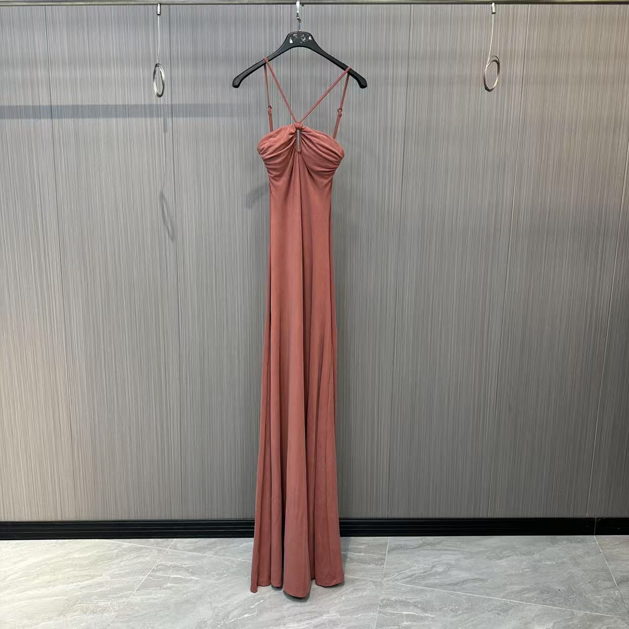 复古吊带高级感气质抹胸连衣裙96321