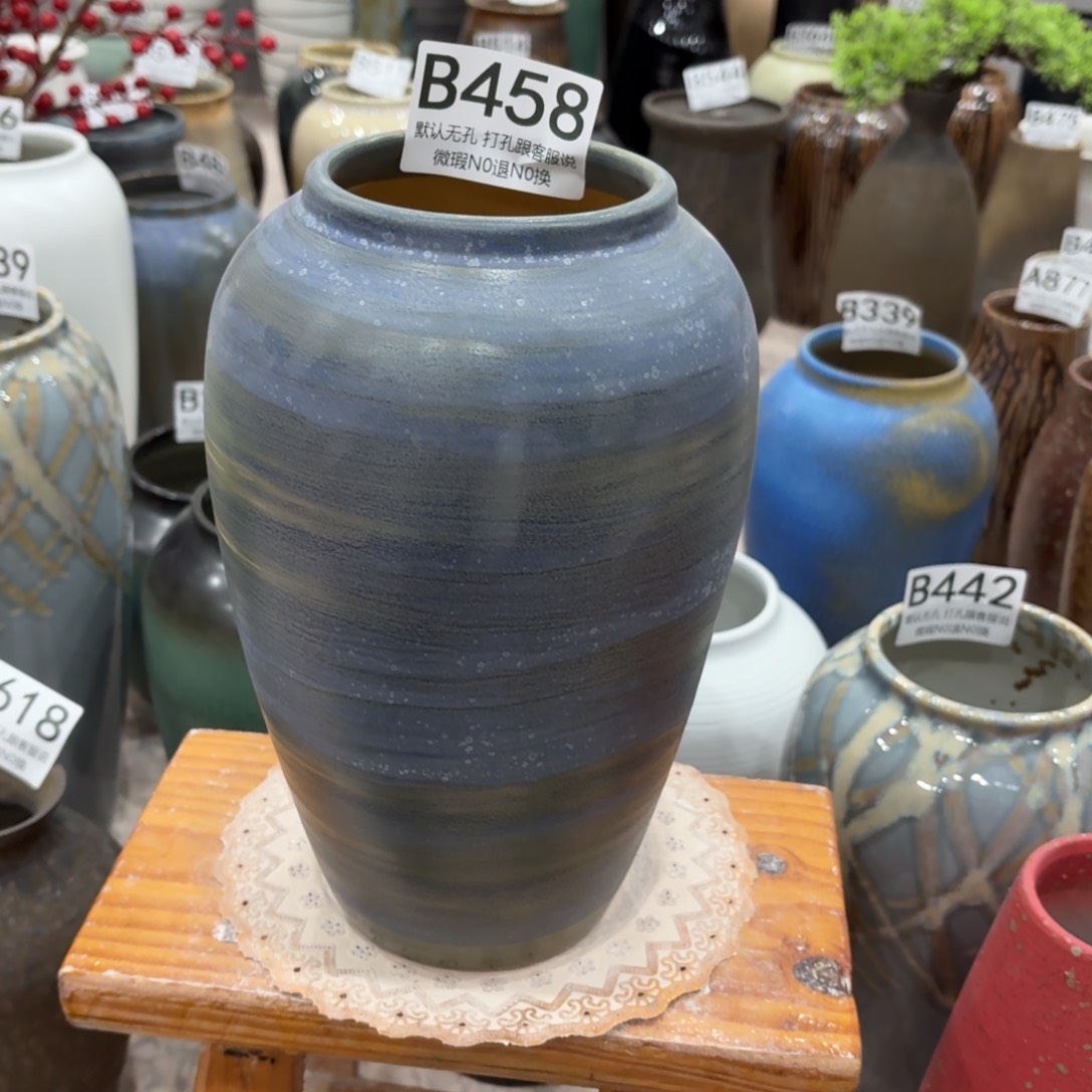 摆件458 景德鎮陶瓷花瓶高27口9.5