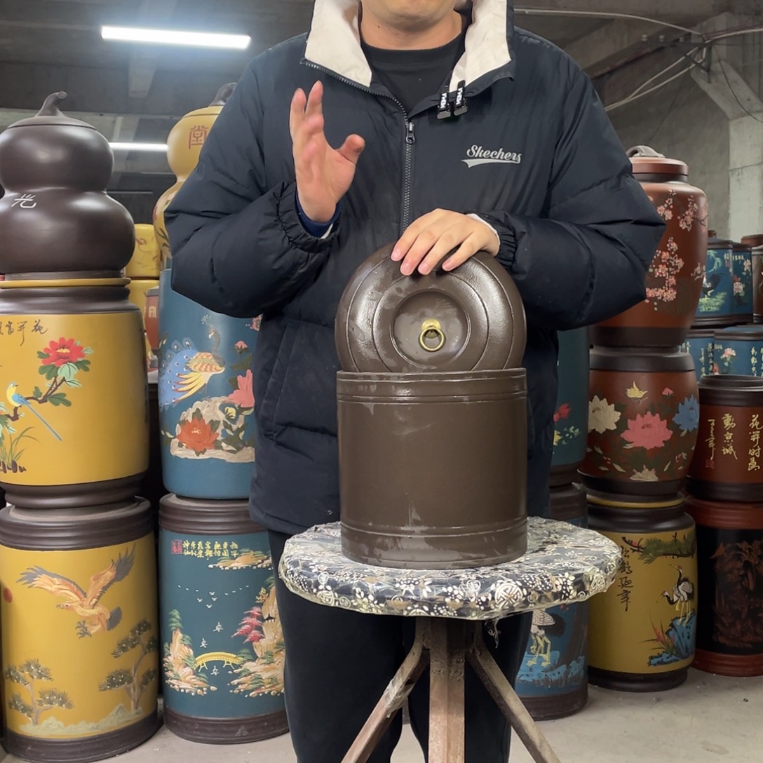 宜兴原矿紫砂茶叶罐