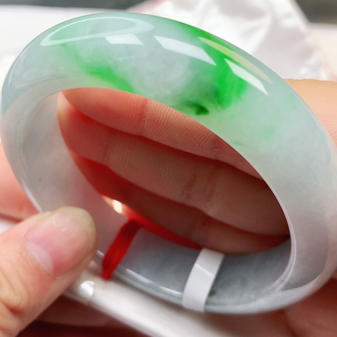 未镶嵌手镯翡翠148号缅甸纯天然A货翡翠宽版轮胎