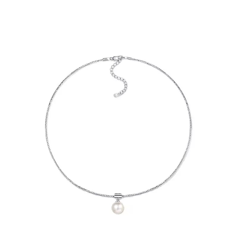 合金项链 镀K金6078~时尚新款白锆珠珠满天星项圈网红同款