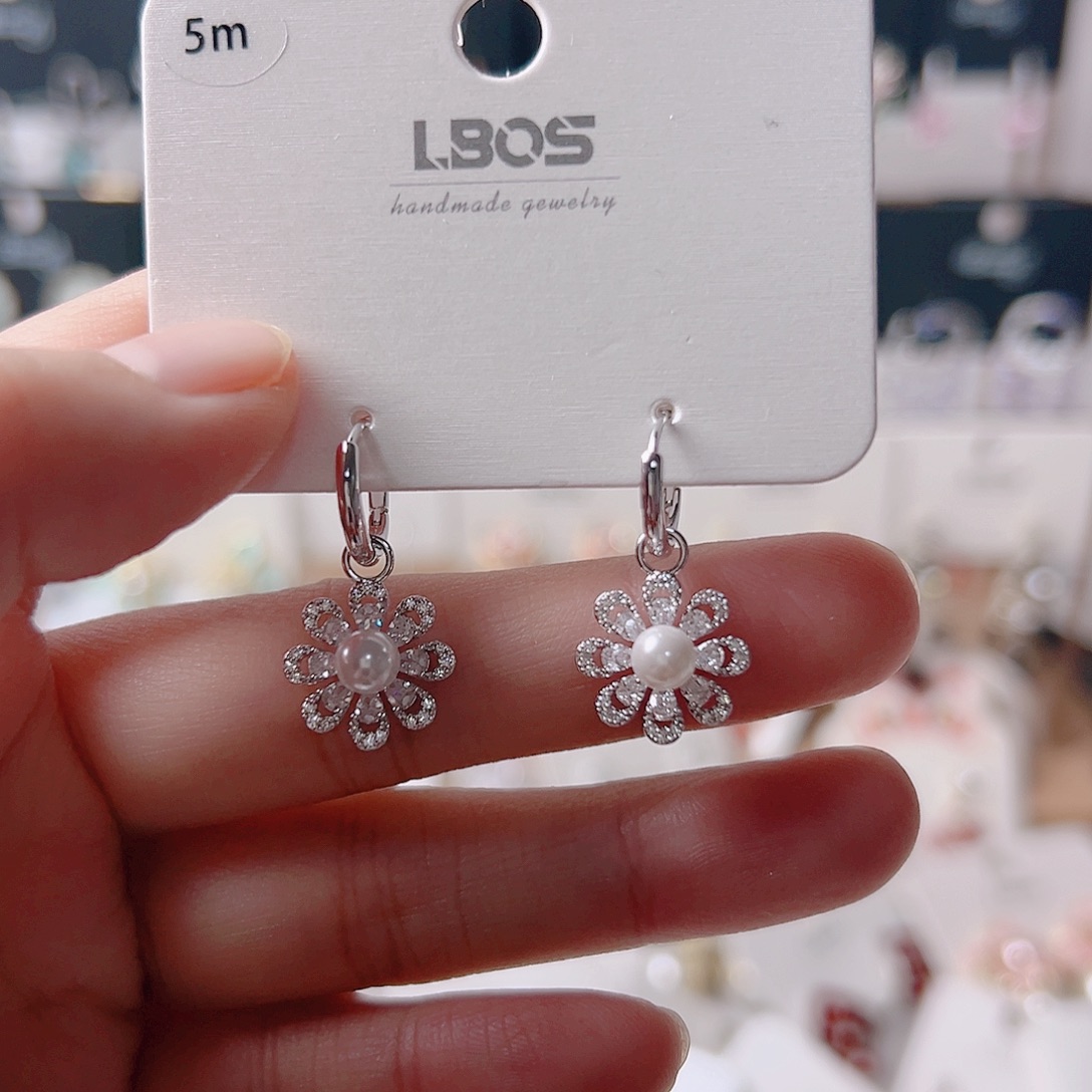 琉璃纯铜合金耳环的