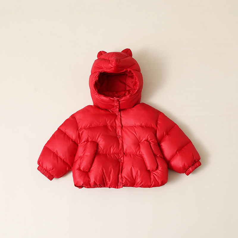 女童羽绒服中小童加厚装可爱小狐狸90绒宝宝儿童羽绒服短款23216