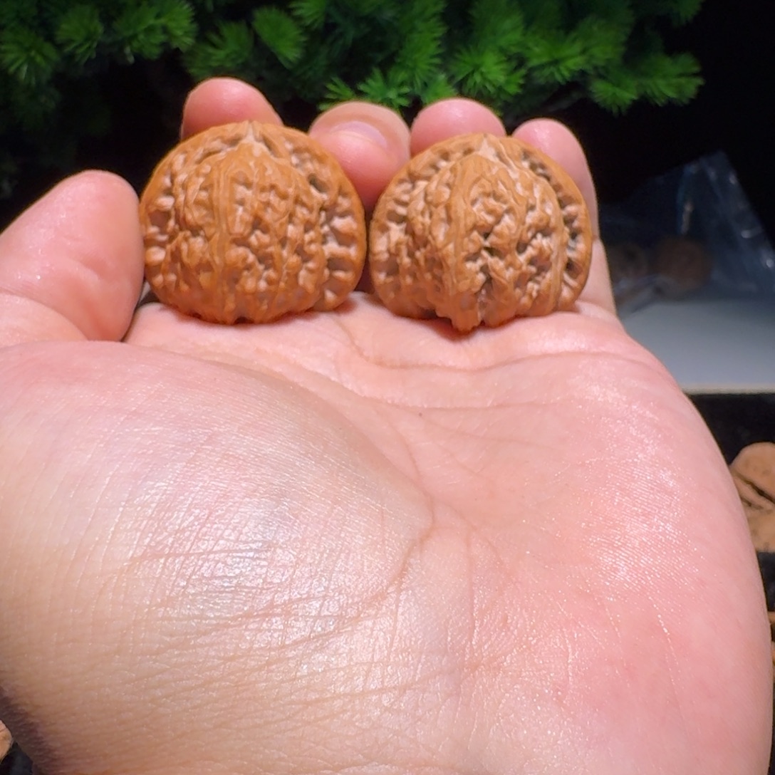 文玩核桃吊坠三角白