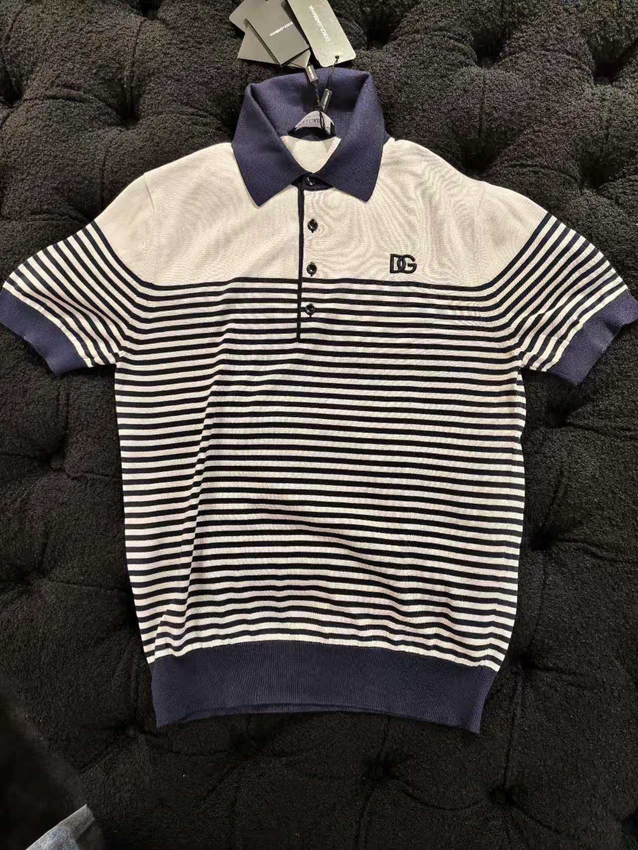 （可可在米兰）D...G新款条纹Polo衫