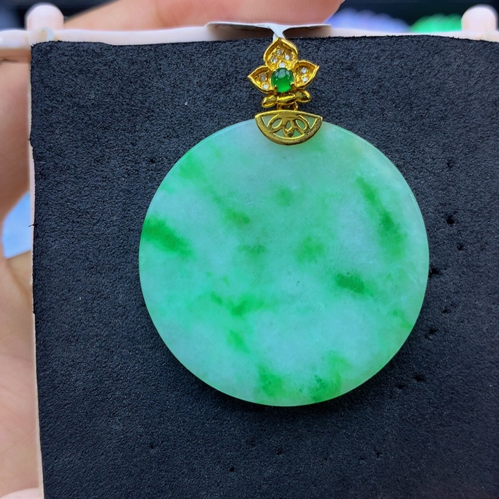 18K金镶嵌手链翡翠翡翠