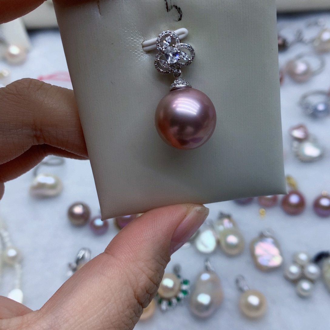 淡水珍珠颈饰银S925镶嵌