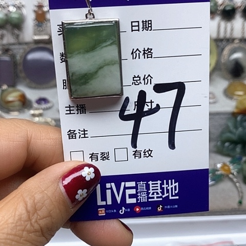 蛇纹石玉银S925镶嵌耳环柴*儿