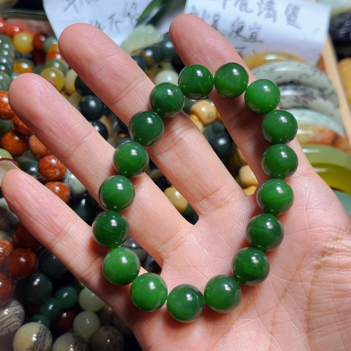 和田玉（碧玉）手链未镶嵌