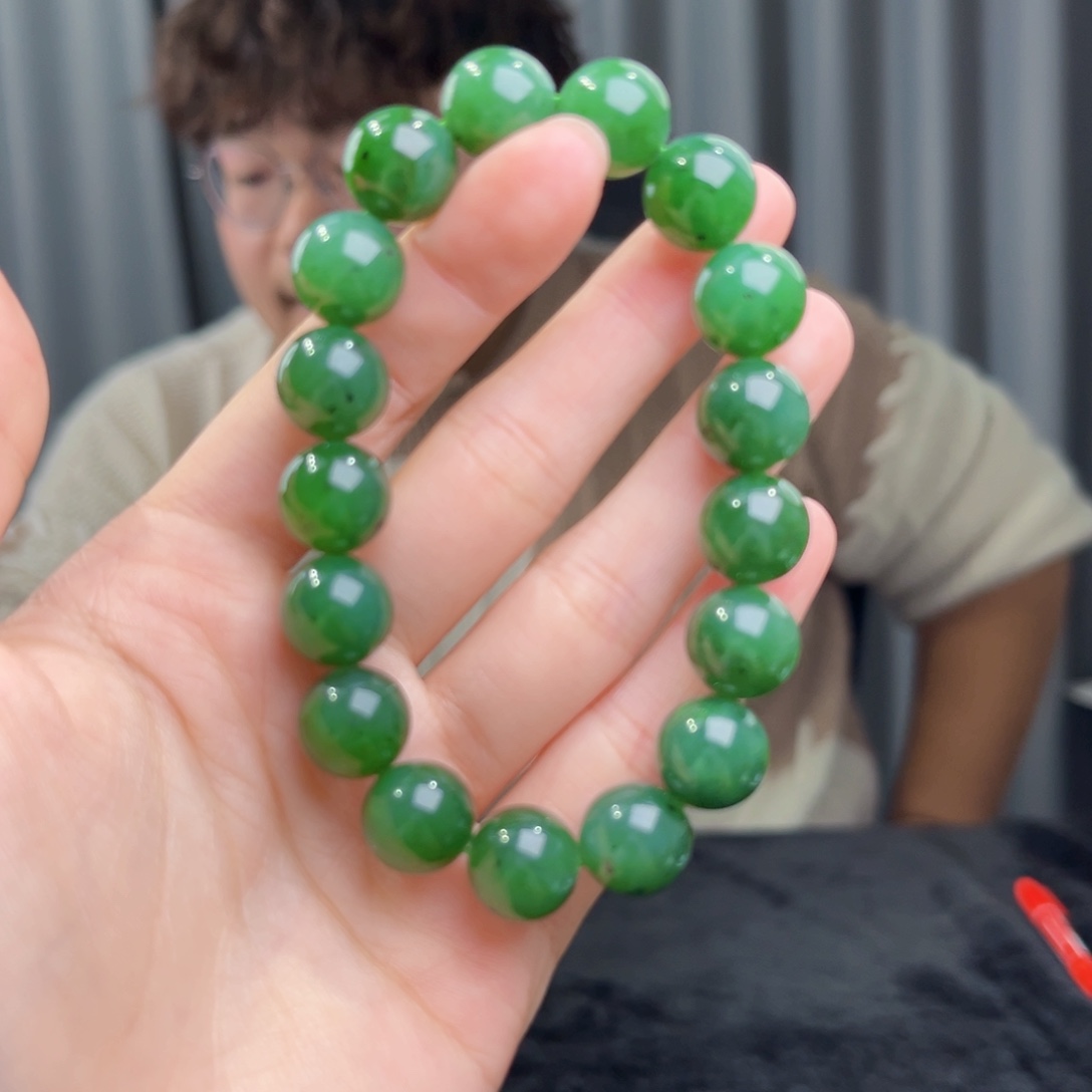 和田玉未镶嵌手串天然和田玉俄碧12