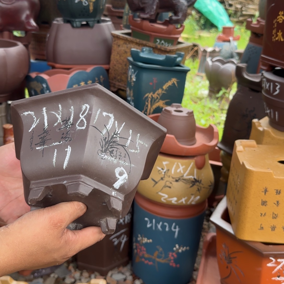 紫砂花盆紫砂花盆花盆盆景盆栽