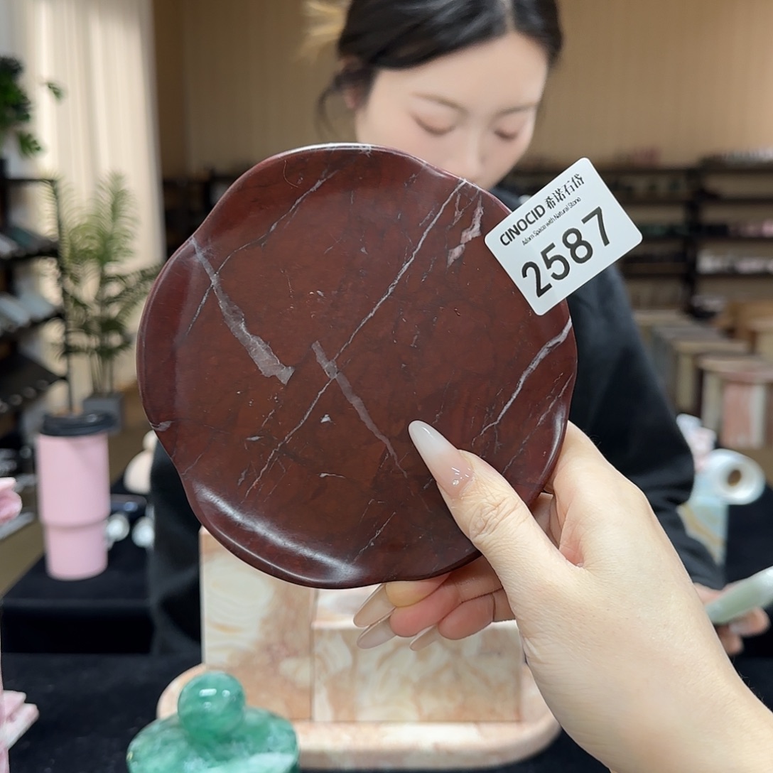 大*波尔多红花朵盘2587