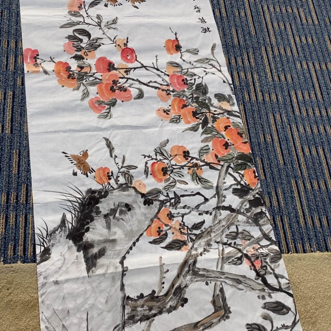 国画国画花鸟180*70   小六琪