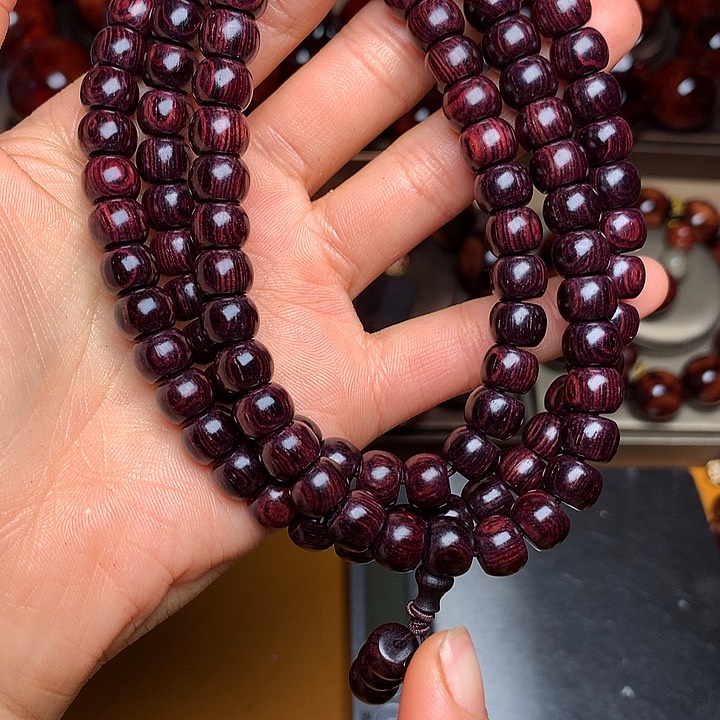 花梨木类手串/手链黄花梨风化料老挝花梨土埋料108颗