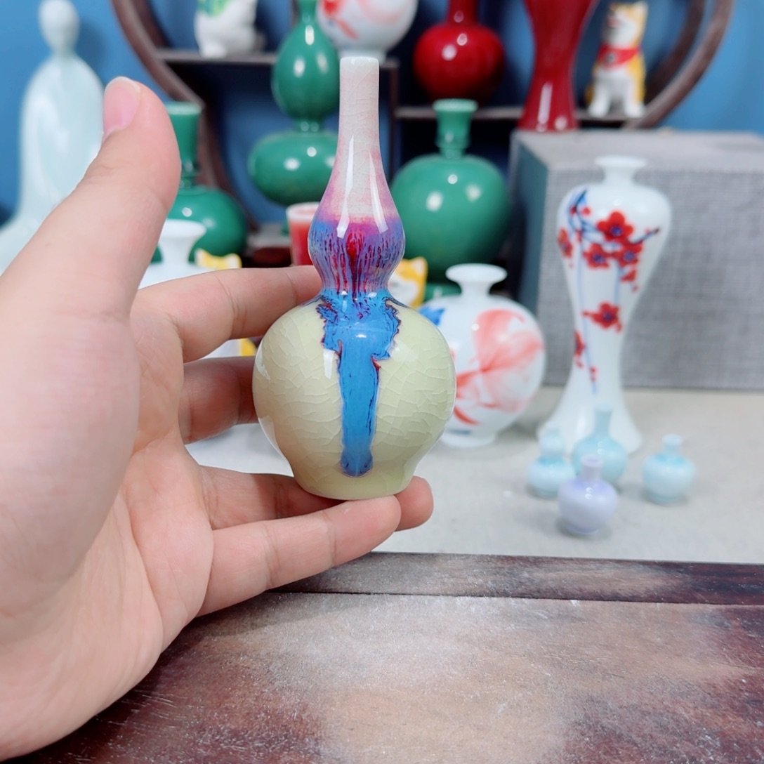 陶瓷手工小花器摆件